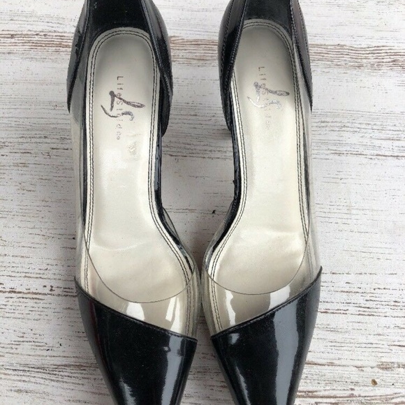 LifeStride Shoes - LifeStride Womens Clear Slide Patent Black Heel